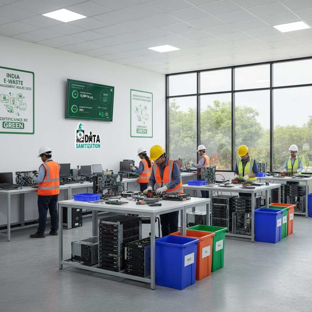 Eco-friendly IT disposal with full compliance Secure recycling and data wiping services for sustainable IT asset management Reduce e-waste and protect the environment Visit www.datasanitization.in