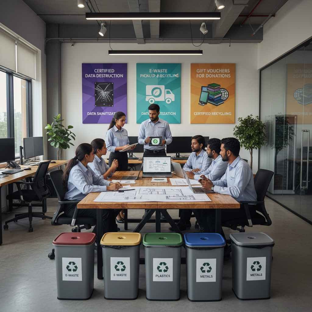 e-waste disposal india secure data sanitization free pickup gift vouchers certified recycling enterprise individual solutions nationwide www.datasanitization.in
