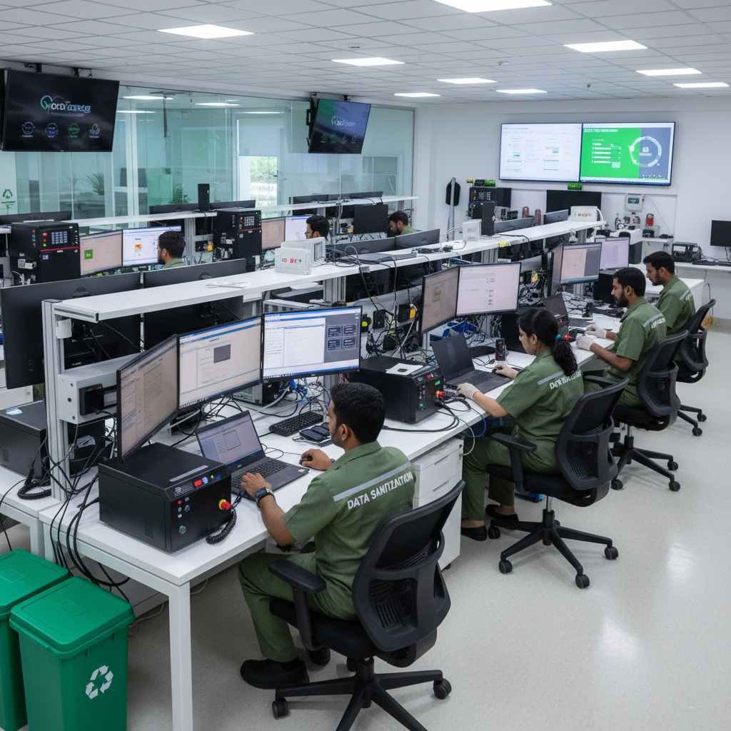 sustainable e-waste solutions india data sanitization asset management secure disposal recycling environmental responsibility compliance nist iso 27001 www.datasanitization.in
