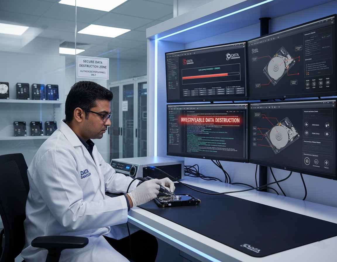 data sanitization prevent recovery leakage compliance NIST GDPR DOD insider threats secure disposal media vendor certification data removal www.datasanitization.in
