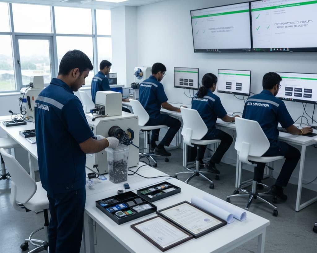 flash storage disposal services secure data destruction certified ITAD compliance SSD USB SD microSD permanent erase unrecoverable www.datasanitization.in