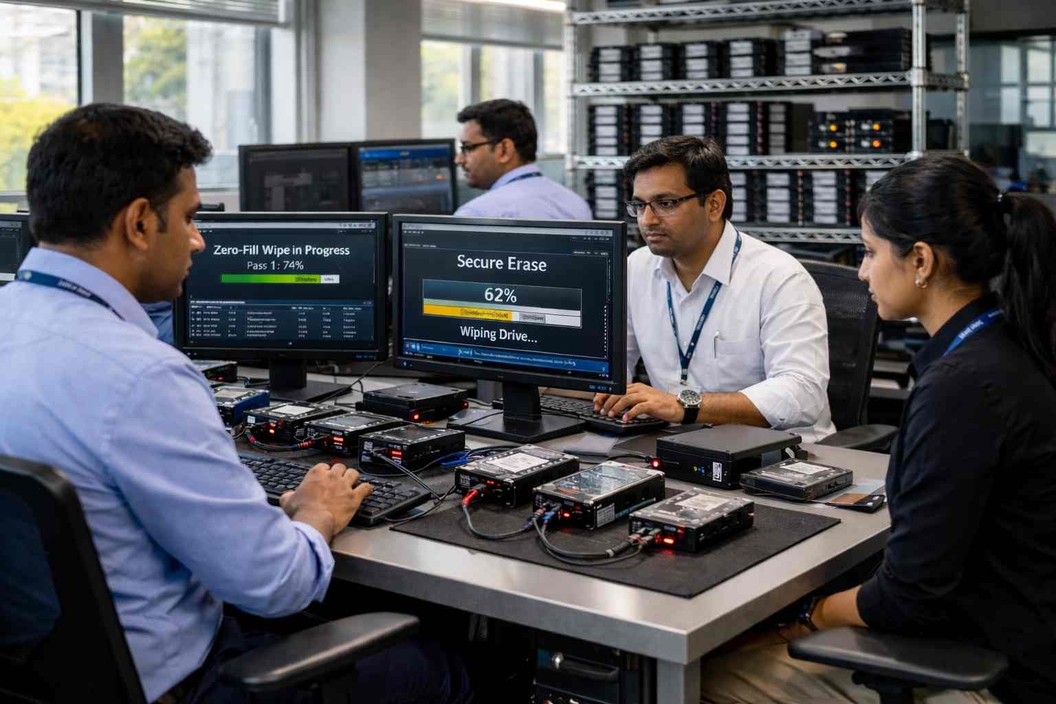 Zero Fill HDD SSD Guide Windows Linux Diskpart DD DBAN KillDisk Secure Data Wipe Hard Drive Erase Overwrite Prevent Recovery India www.datasanitization.in