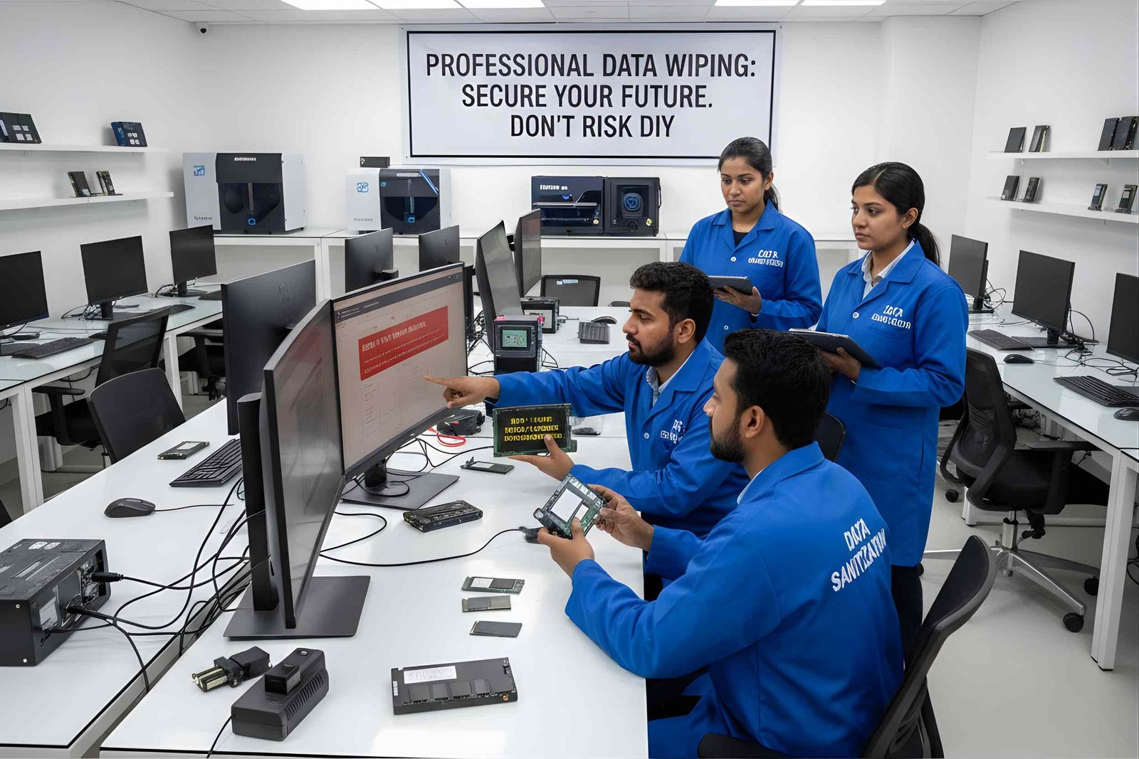 diy ssd erase not recommended risks incomplete deletion no verification no compliance certified professional secure erase permanent data destruction www.datasanitization.in