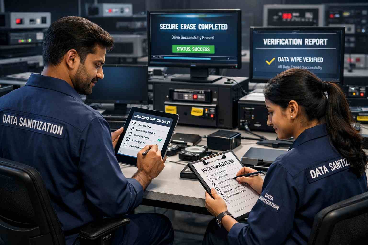 hard drive wipe checklist before selling pc laptop backup accounts overwrite certified tools verify erase reinstall os prevent data recovery secure sanitization www.datasanitization.in