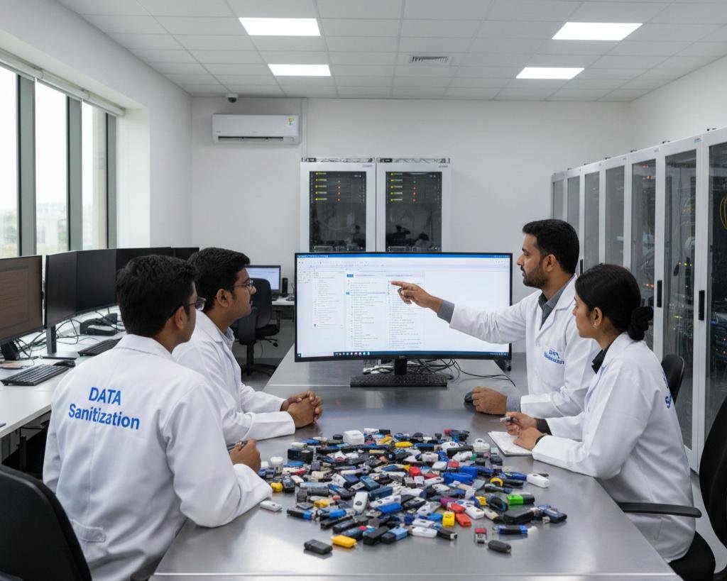 Secure USB drive wipe erase flash drive safely pen drive data deletion prevent recovery sensitive files India www.datasanitization.in