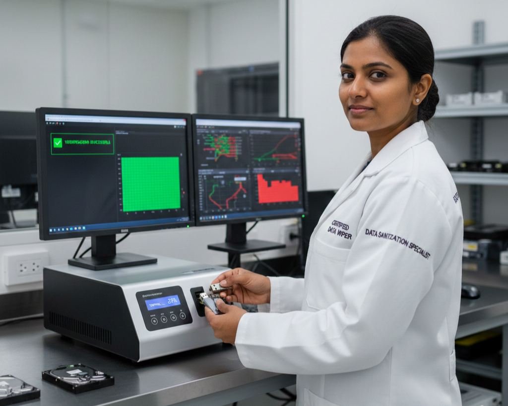 USB flash drive complete data removal secure wipe no forensic recovery safe reuse recycle sensitive files India www.datasanitization.in