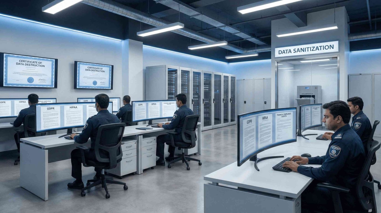 certified data destruction GDPR HIPAA financial government compliance secure erase audit ready personal data protection www.datasanitization.in