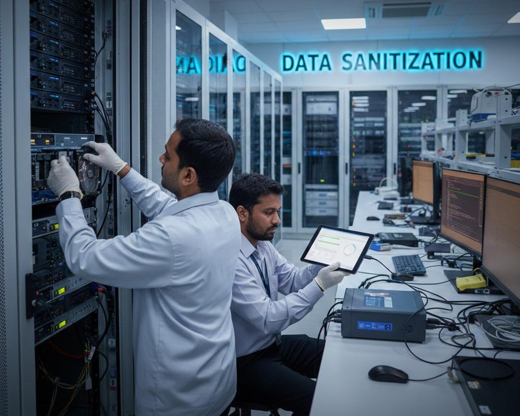Certified data wiping hard drives SSDs mobile devices servers emergency erase NIST ADISA secure IT asset destruction compliance documentation India www.datasanitization.in