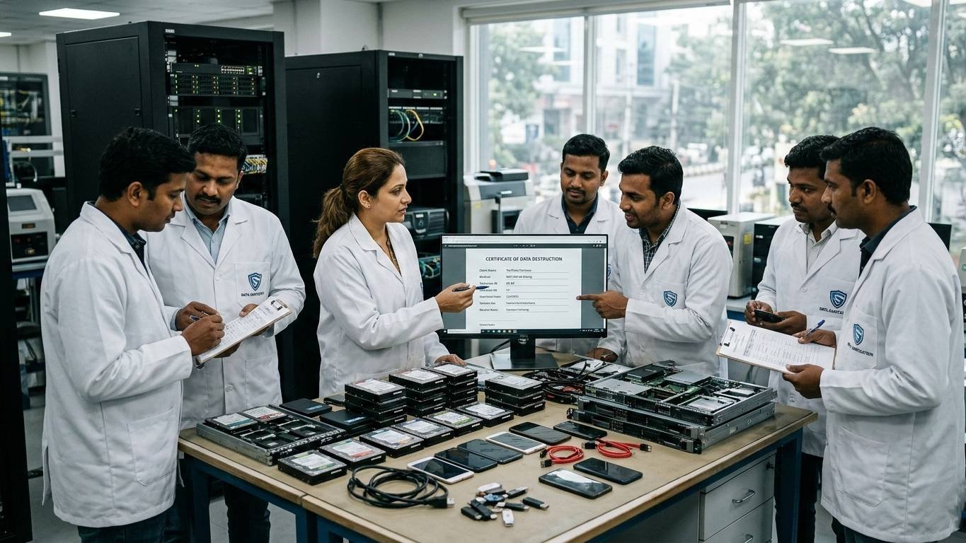 CUI data sanitization services secure hard drive SSD mobile device destruction emergency erasure certificate of destruction IT government finance healthcare compliance India www.datasanitization.in