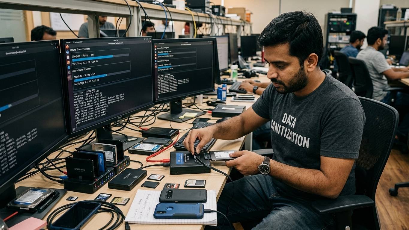 CUI destruction best practices secure data sanitization certified IT asset wiping degaussing physical destruction NIST DoD DFARS compliance certificates audit www.datasanitization.in