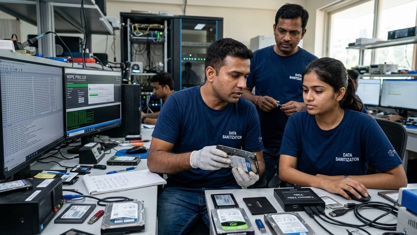 data destruction CUI compliance secure data sanitization hard drive SSD mobile device wiping NIST 800-88 certified erasure IT asset disposal corporate data protection www.datasanitization.in