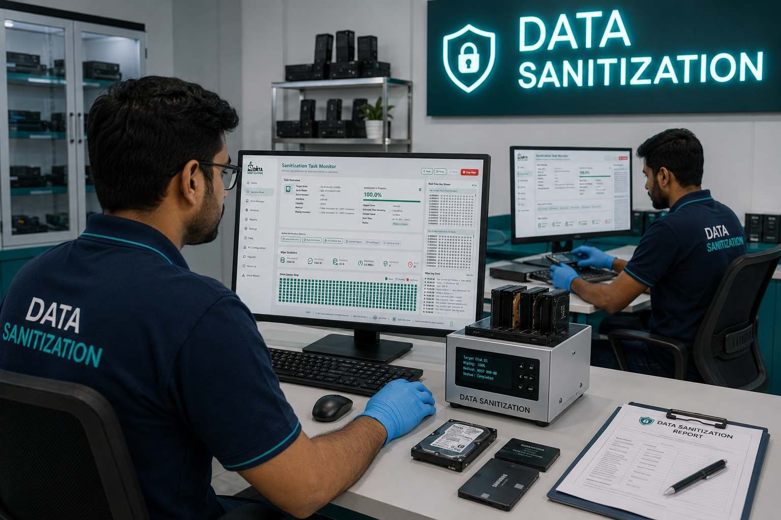 professional windows based data sanitization software for secure data erasure storage wiping verification reporting and enterprise compliance solution www.datasanitization.in