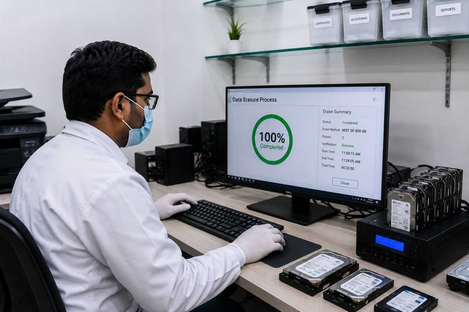 secure data sanitization for company laptops hdd ssd servers nas san and raid before reuse resale or recycling with permanent data erasure and confidential data protection at www.datasanitization.in